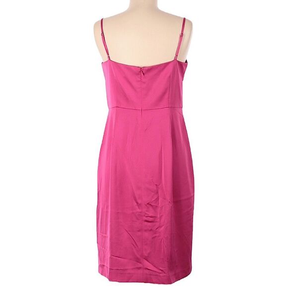J. Crew Pink Satin Dress Fold Over Sleeveless Maxi Size 8 🔥 - Picture 6 of 12